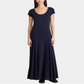 Ralph Lauren Women's U Neck Maxi T-Shirt Dress Blue Size X-Small