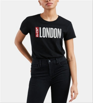 Levi's Women's Batwing Logo Cotton Cities T-Shirt Black Size XL