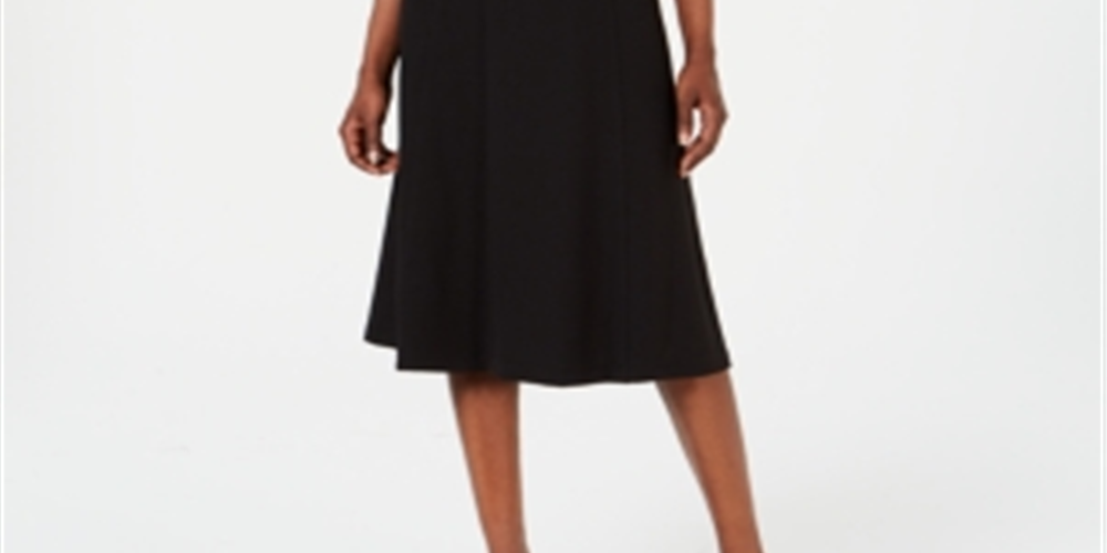 Calvin Klein Women's Belted a Line Wear to Work Dress -Black Size 4