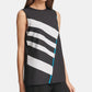 DKNY Women's Striped Top Black Size X-Large