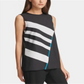 DKNY Women's Striped Top Black Size X-Large