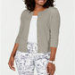 Charter Club Women's Long Sleeve Button Front Cardigan Brown Size X-Small