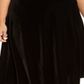 Calvin Klein Women's Plus Velvet Pull on MIDI Skirt Black Size 22W