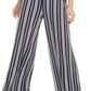 Bar III Women's  Ruffle-Trim Striped Jumpsuit  Blue Size M
