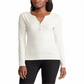 Ralph Lauren Women's V Neck Henley Tee White Size S/P