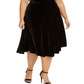 Calvin Klein Women's Plus Velvet Pull on MIDI Skirt -Black Size 18W