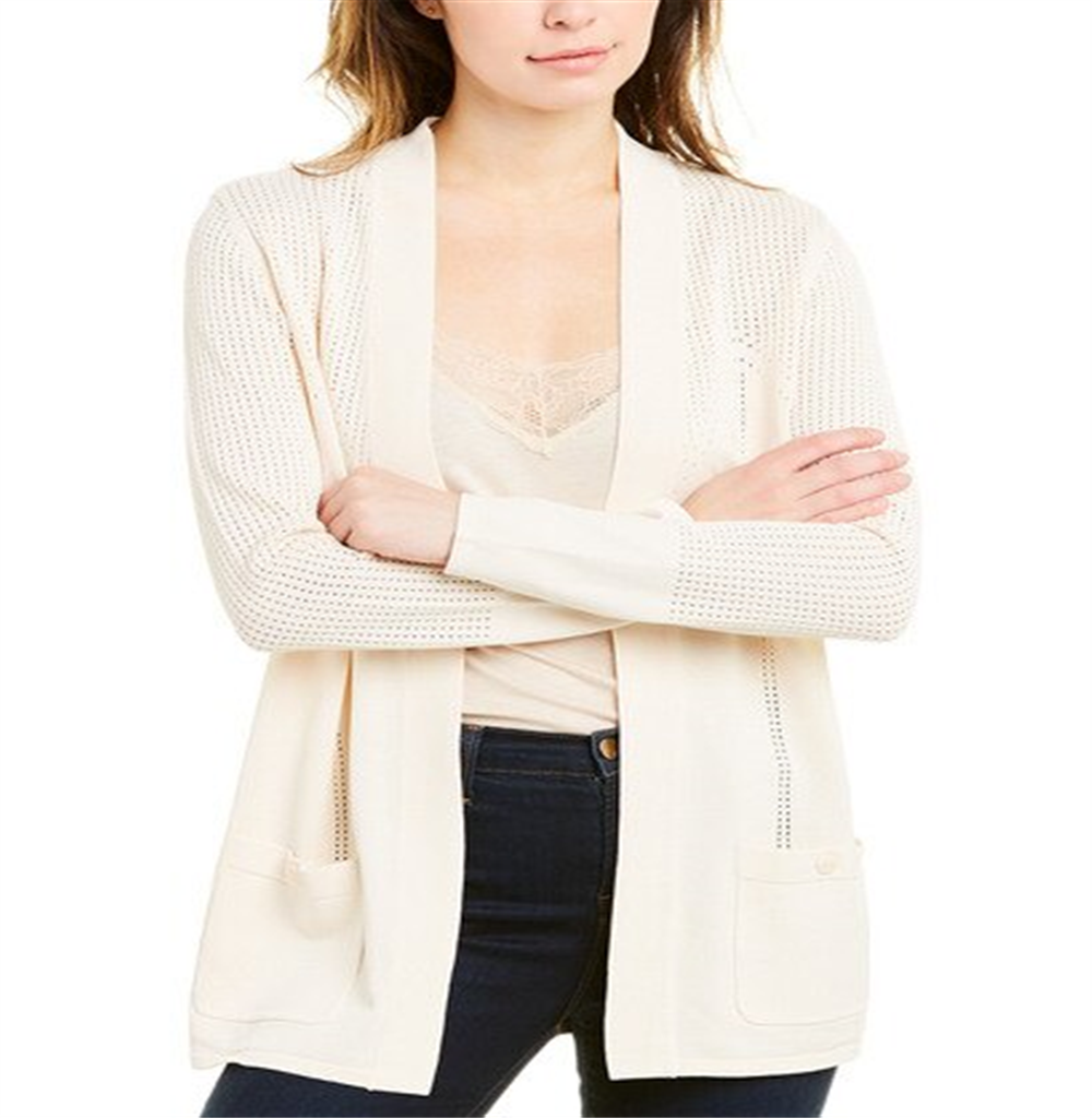 Anne Klein Women's Malibu Cardigan White Size 2XS