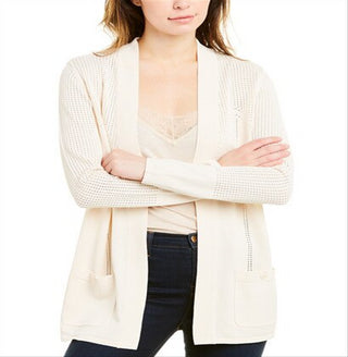 Anne Klein Women's Malibu Cardigan White Size 2XS