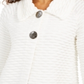 JM Collection Women's Two Button Textured Topper White Size Petite XL