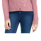 Pink Rose Junior's Eyelet Cardigan Sweater Pink Size Large
