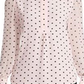 Anne Klein Women's Cherry Blossom Long Partitioned Poet Blouse Pink Size XS