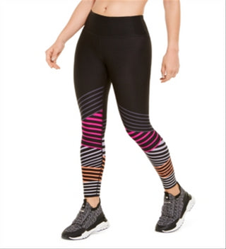Calvin Klein Women's Performance Striped High Waist Leggings Black Size M