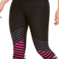Calvin Klein Women's Performance Striped High Waist Leggings Black Size M