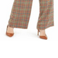 INC International Concepts Women's Belted Plaid Wide Leg Pants Green Size 4