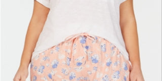 Charter Club Women's Short Sleeve Knit Pajama Shirt White Size 2XL