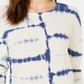 INC International Concepts Women's Tie Dye Pullover Sweater White Size Large