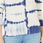 INC International Concepts Women's Tie Dye Pullover Sweater White Size Large