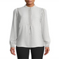 Anne Klein Women's Long Sleeve Dot Tunic White Size S