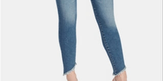 William Rast Womens Juniors Skinny Jeans Denim Asymmetric Blue Size 25