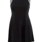Tommy Hilfiger Women's Matte Metallic Fit Flare Dress Black Size 12