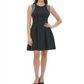 Tommy Hilfiger Women's Matte Metallic Fit Flare Dress Black Size 12