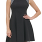 Tommy Hilfiger Women's Matte Metallic Fit Flare Dress Black Size 12