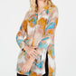 INC International Concepts Women'sPetite Watercolor Tunic Blouse Brown Size Petite S
