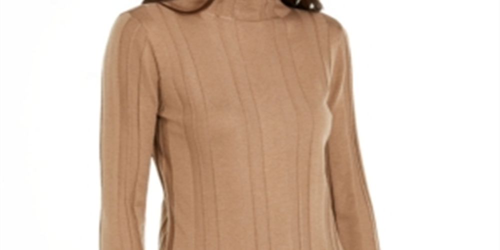 INC International Concepts Women's Solid Turtleneck Sweater New Brown  Size X-Small