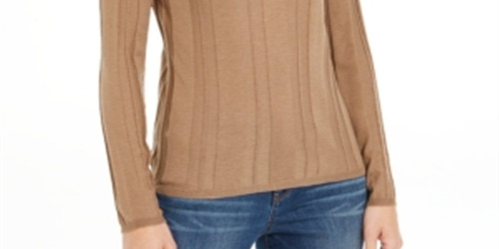 INC International Concepts Women's Solid Turtleneck Sweater New Brown  Size X-Small