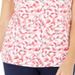 Karen Scott Women's Printed Henley Top Pink Size Medium