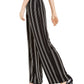 Alfani Women's Striped Pull on Pants Black Size Petite XL