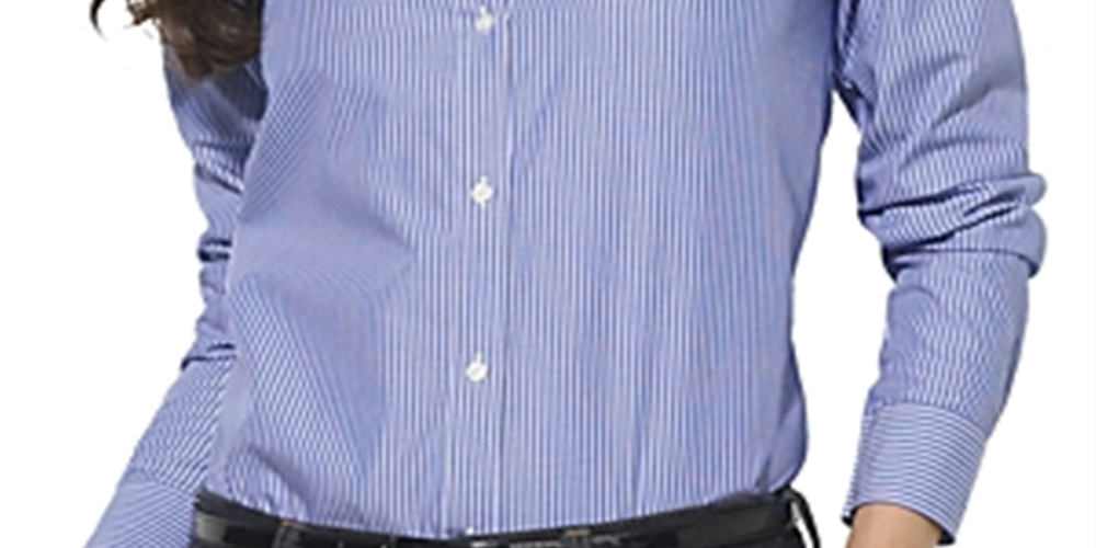 Lauren Ralph Lauren Striped Cotton Shirt Blue Size XL