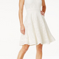 Charter Club Women's Lace Fit & Flare Dress White  Size Petite Medium