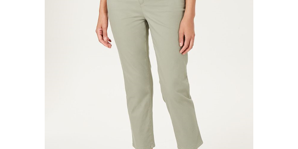 Charter Club Women's Tummy Control Bristol Capri Jeans Green- Size 12P
