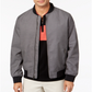 Alfani Men's Ribbed Bomber Jacket Heather Gray Size XX-Large