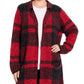Joseph Women's Plaid Coat Red Size 1X