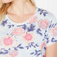 Style & Co Women's Cotton Floral Print Top Blue Size Large