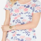 Style & Co Women's Cotton Floral Print Top Blue Size Large