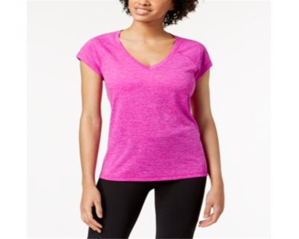 Ideology Women's Rapidry Heathered Performance T-Shirt -Pink Size L