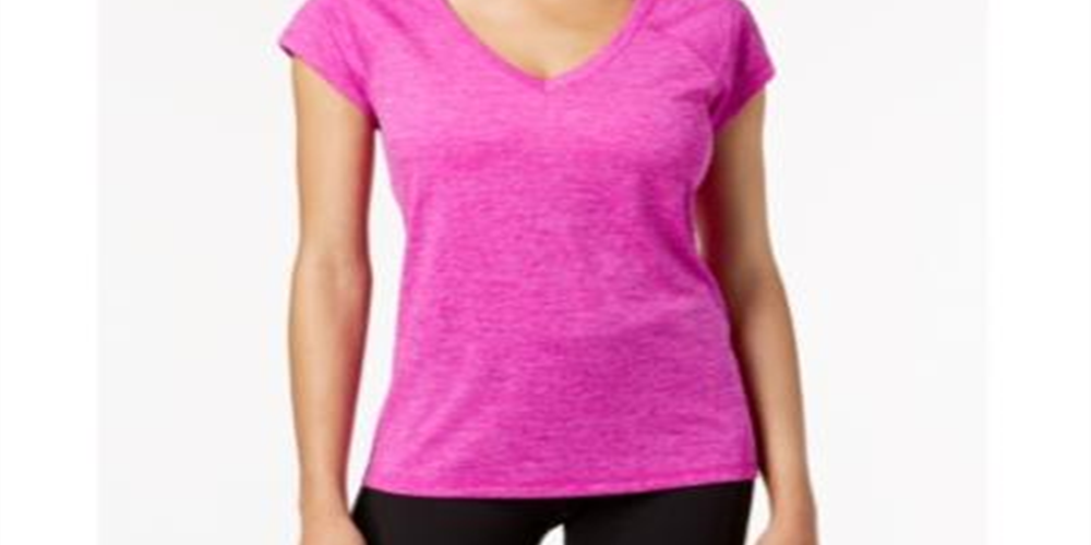 Ideology Women's Rapidry Heathered Performance T-Shirt -Pink Size L