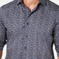 Tasso Elba Mens Cotton Tapestry Print Button-Down Shirt Blue Size 2XL