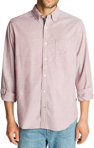 Nautica Men's Classic Fit Oxford Solid Shirt Purple Size X-Large