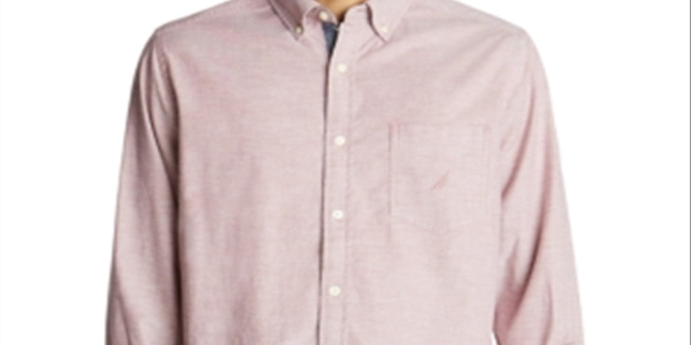 Nautica Men's Classic Fit Oxford Solid Shirt Purple Size X-Large