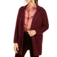 Style & Co Women's Open Front Topper Jacket Maroon Size X-Small