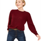 Charter Club Women's Long Sleeve Jewel Neck Sweater Red Size Petite S