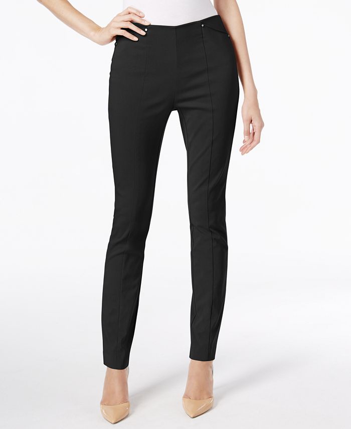 Alfani Women's Pull on Skinny Ankle Pants Black Size -14