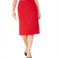 KASPER Women's Red Below the Knee Wear to Work Pencil Skirt Red Size 10P
