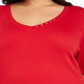 Karen Scott Women's Plus Cotton V Neck Top Red Size 2XL