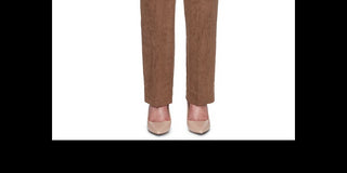 Alfred Dunner Women's Dress Pants WALNUT - Walnut Faux Suede Pants - Plus Brown Size 16P