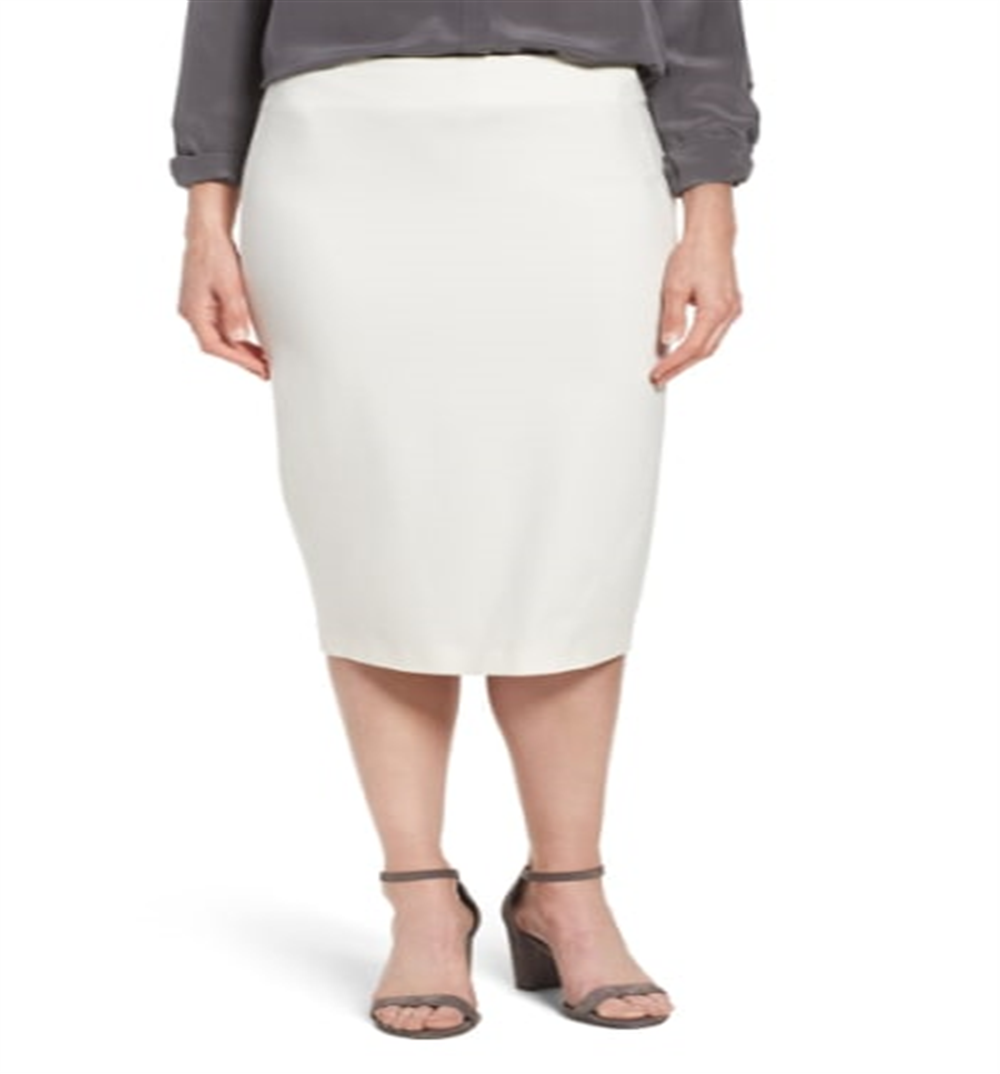 Vince Camuto Womens MIDI Pencil Skirt White Size Small